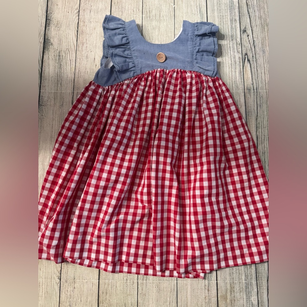 Kelly’s kids Charming Red Gingham Kids Dress